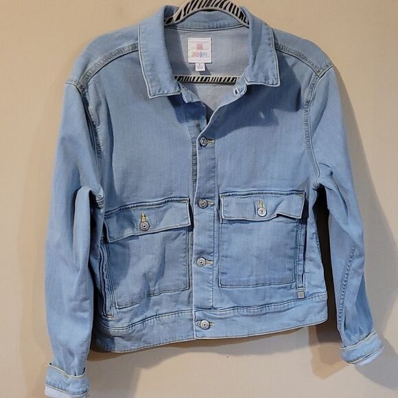Lularoe jean jacket large - Picture 1 of 5
